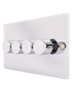 Hamilton 874X40 Polished Chrome 4 Gang Dimmer 400W