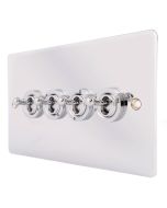 Hamilton 87T24 Polished Chrome 10a 4 Gang Dolly Switch