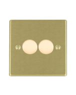 Hamilton 722X40 Satin Brass double 400w 2 way dimmer