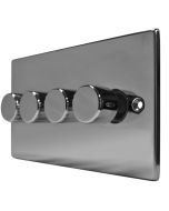 Hamilton 784X40 Black Nickel 4 Gang Dimmer 400w