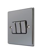 Hamilton 78R23BK-B Black Nickel 3 Gang Light Switch