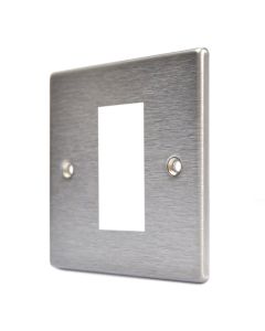 Hamilton 74EURO1 Stainless Steel 1 Gang Modular Plate