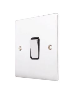 Hamilton 87R21BC-B Polished Chrome 10a 1 Gang Light Switch