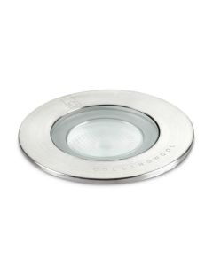 Collingwood GL016 F 27 LED Ground Light Brushed Stainless Steel Finish, Warm White (2700K)