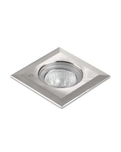 Collingwood GL019 SQ S NW LED Ground Light Brushed Stainless Steel Finish, Cool White (4000K)