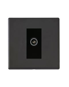 Hamilton Hartland G2 Matt Black Non-Isolated Female TV Socket