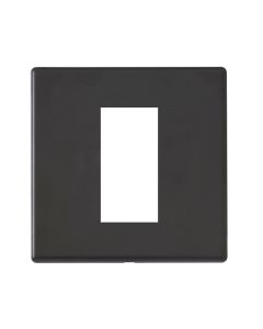 Hamilton Hartland G2 Matt Black 1 Gang 1 Module Euro Plate