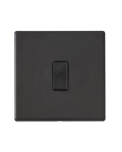 Hamilton Hartland G2 Matt Black 10a 1 Gang Intermediate Light Switch