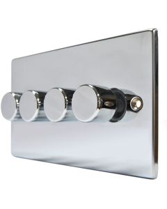 Hamilton 774X40 Polished Chrome 4 Gang Dimmer