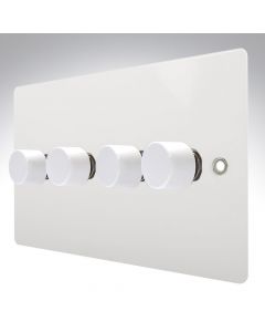 Hamilton 804X40 Gloss White 4 Gang Dimmer 400W