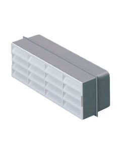 National Ventilation 501W Horizontal Air Brick with Damper White