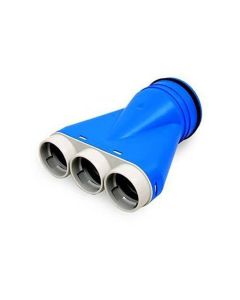 National Ventilation UNSVC69 Monsoon Three Way 69mm x 125mm Straight Valve Collector