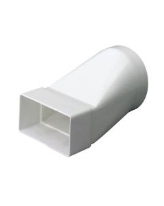 National Ventilation MONV5613 Rectangular Flat Duct 204 x 60 mm 125mm Round to Rectangular Adapter