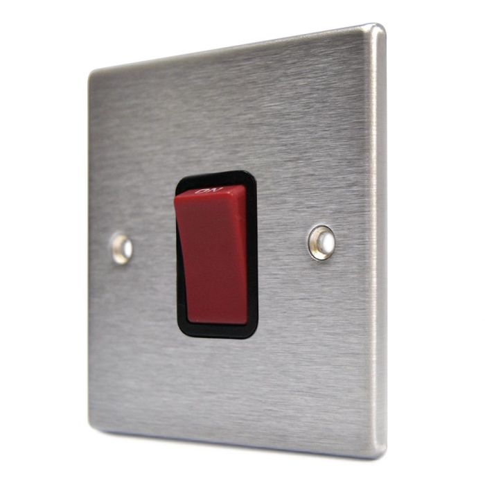 Hamilton 7445B Stainless Steel 45a Double Pole Switch