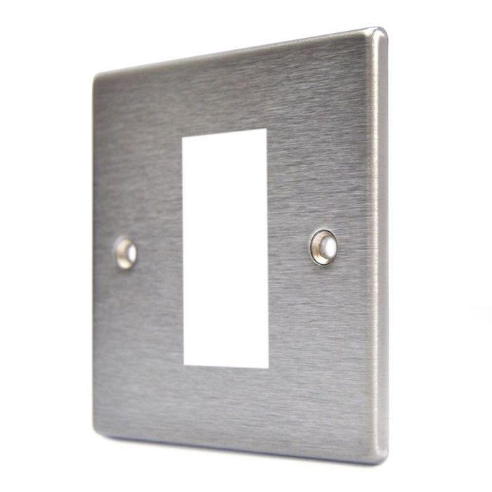 Hamilton 74EURO1 Stainless Steel 1 Gang Modular Plate