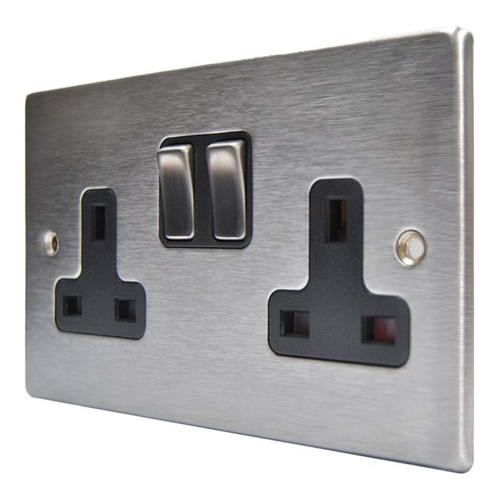 Hamilton 74SS2SS-B Stainless Steel Double Socket