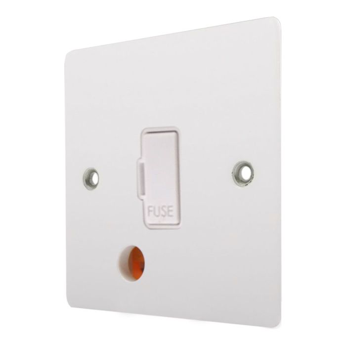 Hamilton 80FOCWH-W Gloss White 13A Fuse and Cable Outlet