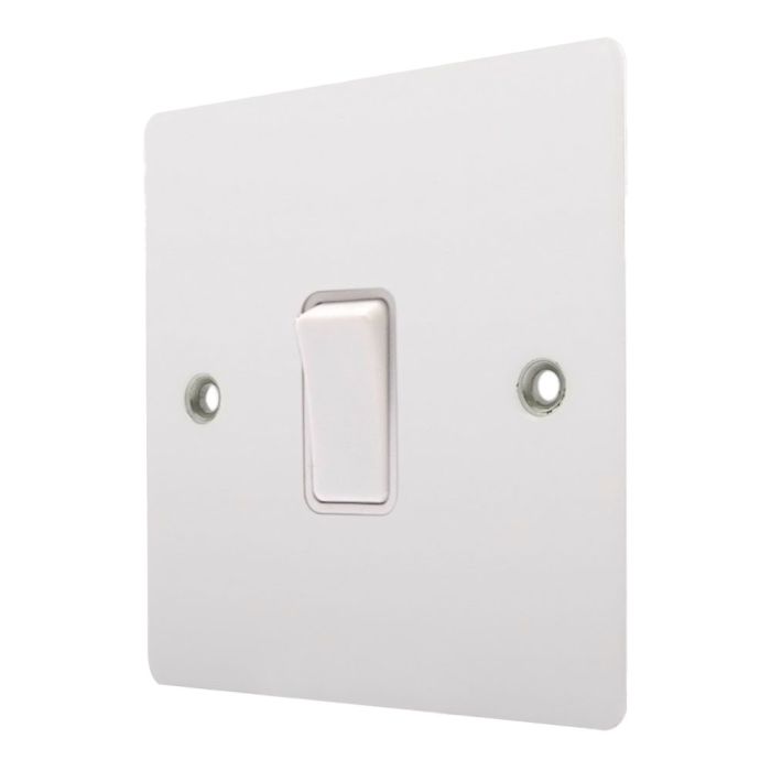 Hamilton 80R21WH-W Gloss White 10A 1 Gang Light Switch