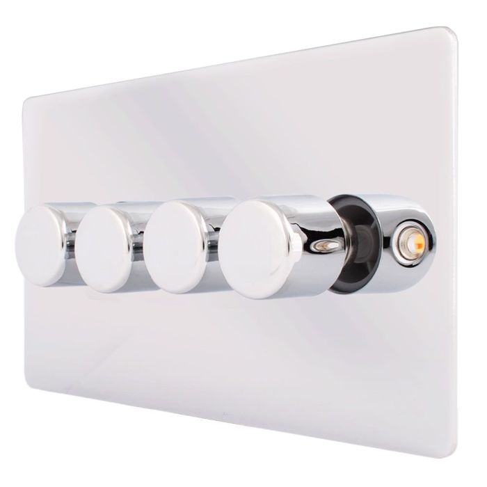 Hamilton 874X40 Polished Chrome 4 Gang Dimmer 400W