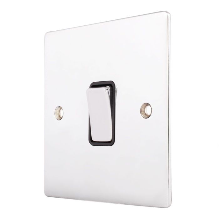 Hamilton 87R21BC-B Polished Chrome 10a 1 Gang Light Switch