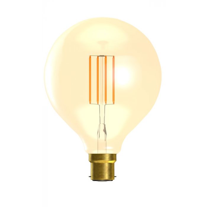 BELL 60805 3.3W LED Vintage 125mm Globe Dimmable - BC, Amber, 2000K