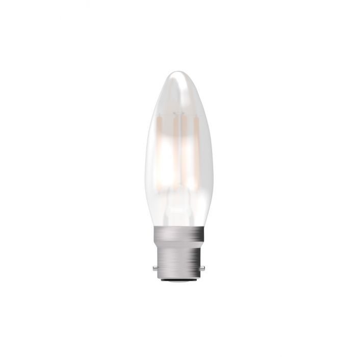 BELL 60707 3.3W LED Filament Candle Bulb - BC, Satin, 2700K