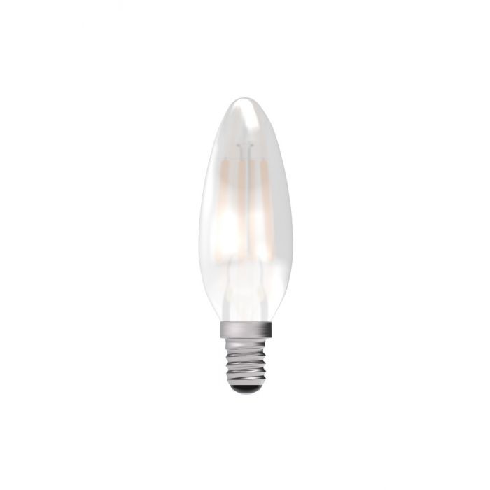 BELL 60710 3.3W LED Filament Candle Bulb - SES, Satin, 2700K