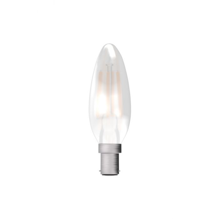 BELL 60722 3.3W LED Dimmable Filament Candle Bulb - SBC, Satin, 2700K