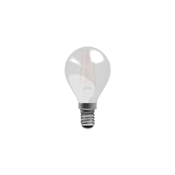 BELL 60745 3.3W LED Dimmable Filament Round Bulb - SES, Satin, 4000K