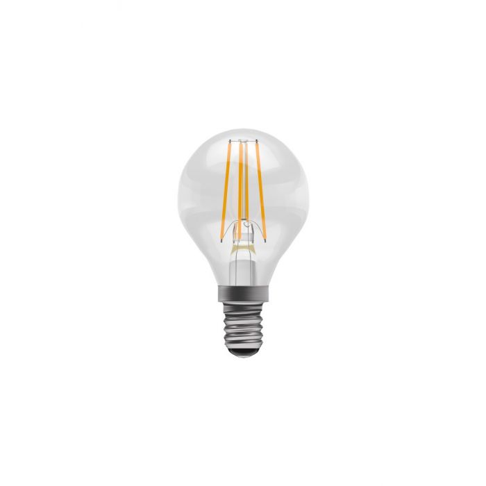 BELL 60737 3.3W LED Filament Round Bulb - BC, Clear, 4000K