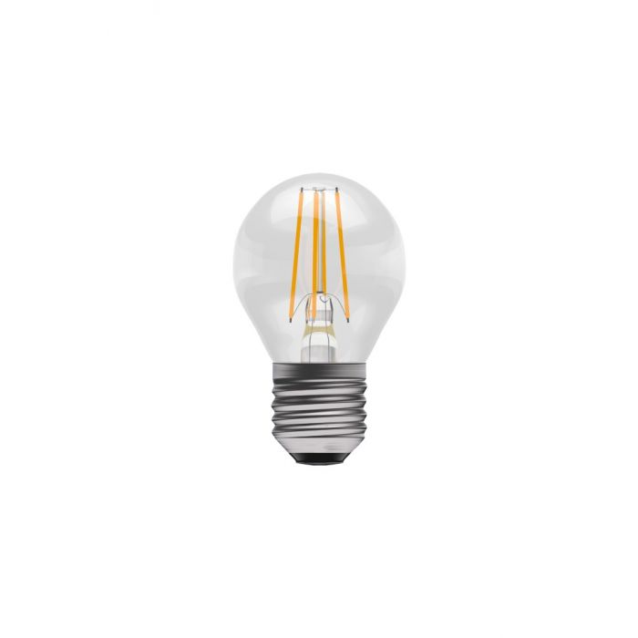 BELL 60748 3.3W LED Dimmable Filament Round Bulb - SES, Clear, 4000K