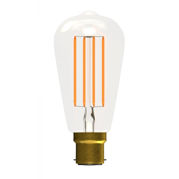 BELL 60777 3.3W LED Filament Squirrel Cage Clear Dimmable - BC, 2700K
