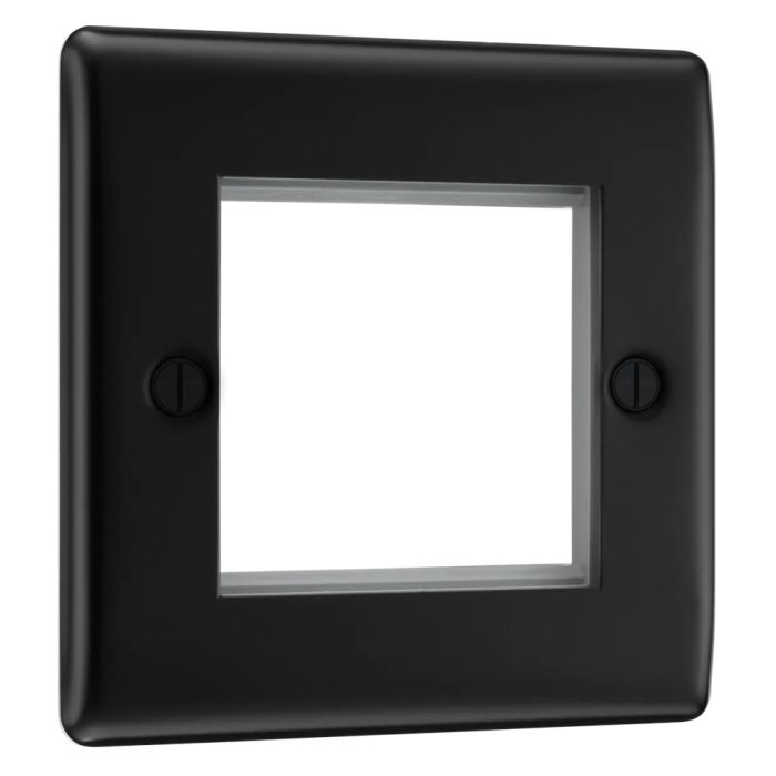 BG NFBEMS2 Matt Black Double Euro Plate