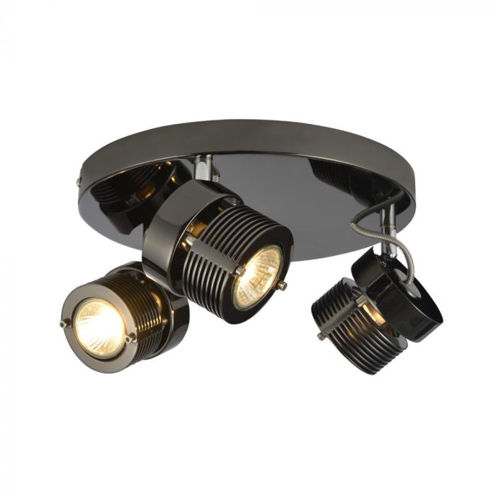 Forum Inlight Pedro Cylinder 3 Light Spot Black Chrome