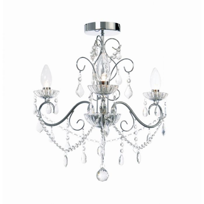 Forum Spa Vela 3 Light Bath Chandelier Chrome