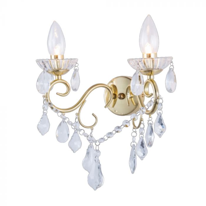 Forum Spa Vela 2 Light Wall Light Satin Brass