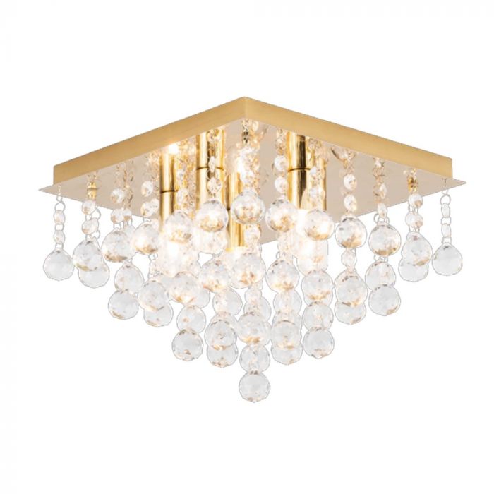 Forum Spa Orlando 5 Light Ceiling Lamp IP44 Satin Brass