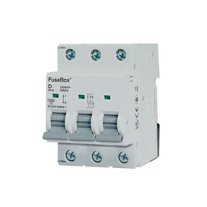 FuseBox MT10D503 Triple Pole 50A 10kA D Curve MCB