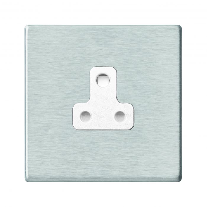 Hamilton 7G24US5W G2 Satin Steel 5A unswitched socket