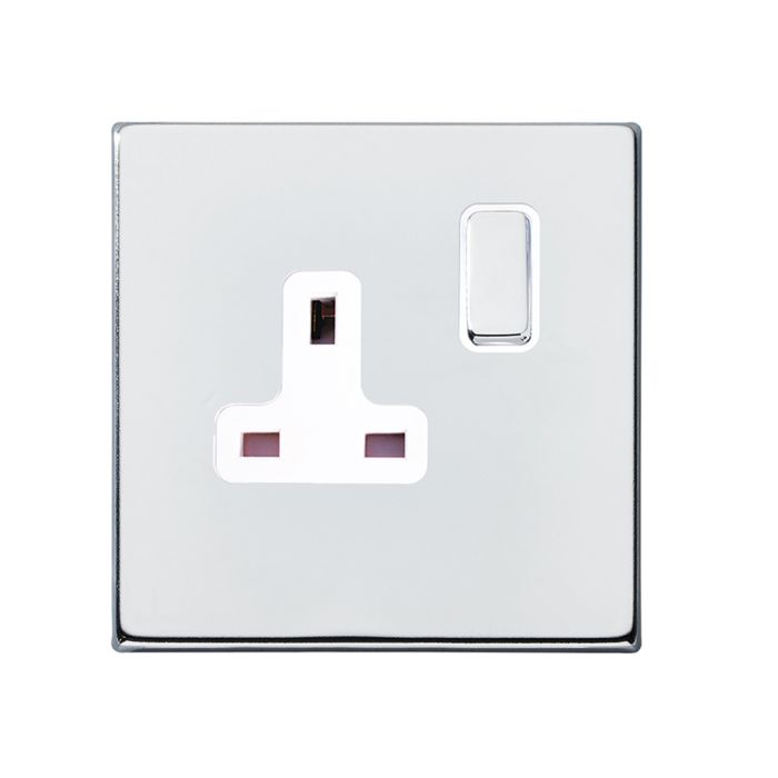 Hamilton 7G27SS1BC-W G2 Polished Chrome 13A single switched socket