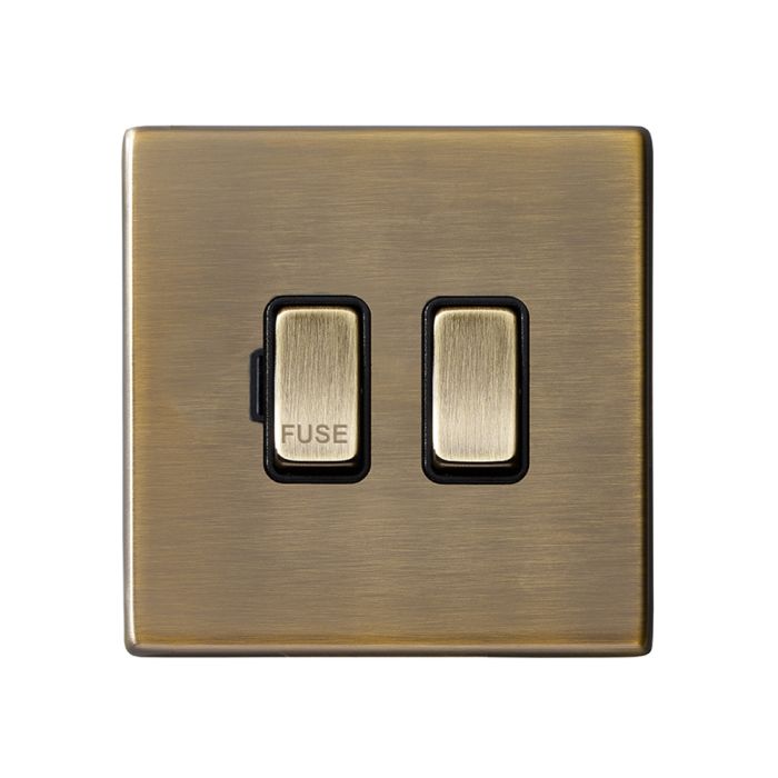 Hamilton Hartland G2 Antique Brass 13A Switched Fused Spur | Gil-Lec