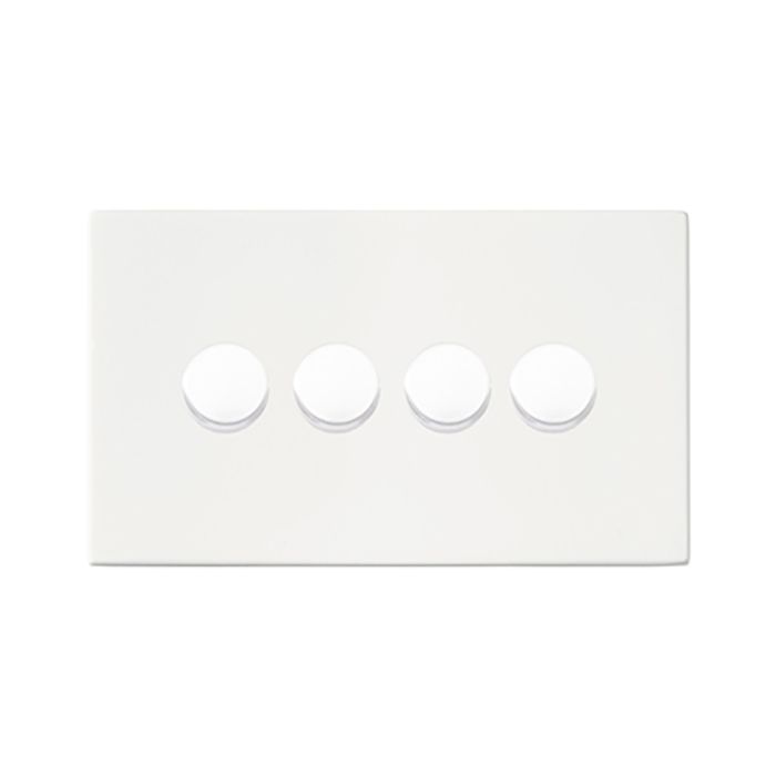 Hamilton 7G2MW4X40 G2 Matt White quadruple 400w 2 way dimmer