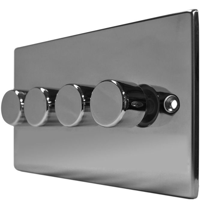 Hamilton 784X40 Black Nickel 4 Gang Dimmer 400w